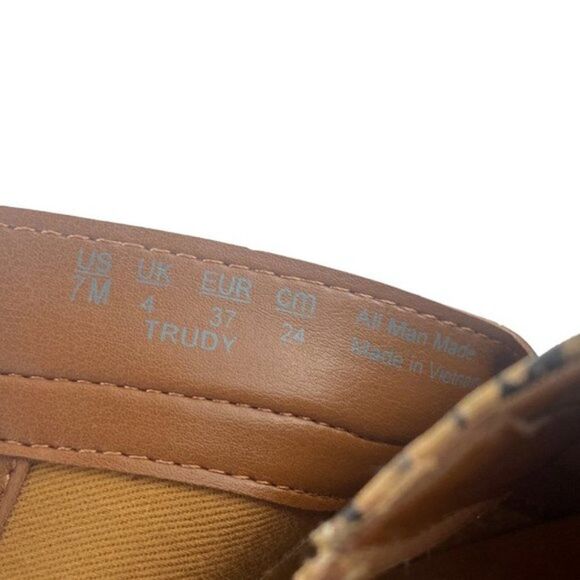 FRANCO SARTO Women's Trudy Brown Black Snake Print Heeled Ankle Bootie US 7M - Picture 9 of 9